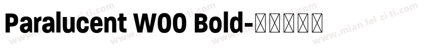 Paralucent W00 Bold字体转换